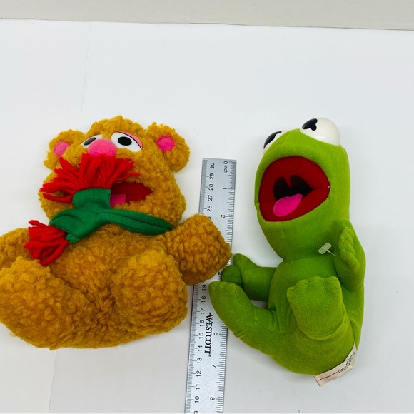 Muppet Babies Vintage Kermit & Fozzie Plush McDonalds 1987 Henson Associates Toy - Picture 10 of 12